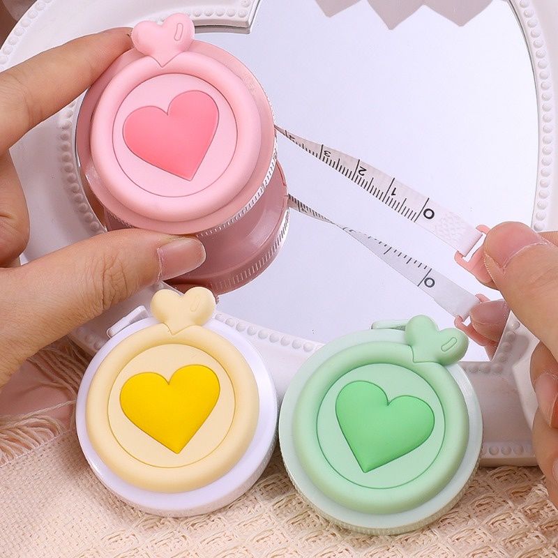 Thước Cuộn 1.5m Màu macaron mini Dễ Thương Di Động Đo Chiều Cao Cho Thợ May