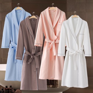 Áo choàng tắm khách sạn / áo choàng tắm cotton mỏng nguyên chất waffle / cho nam / nữ /