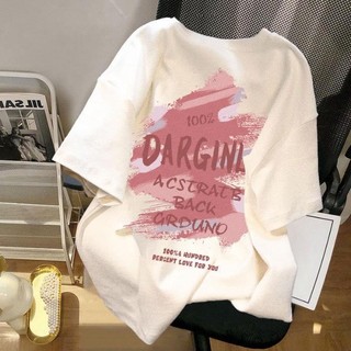 Áo thun tay lỡ in vẩy sơn chất cotton