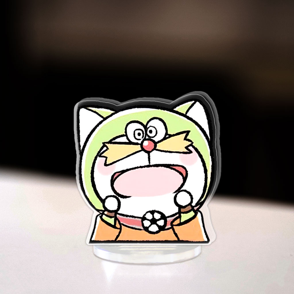 Mô hình Mini Doraemon Dora The Kid Wang Dora Standee Chibi Anime Manga chú mèo máy robot trang trí góc học tập cao 3cm