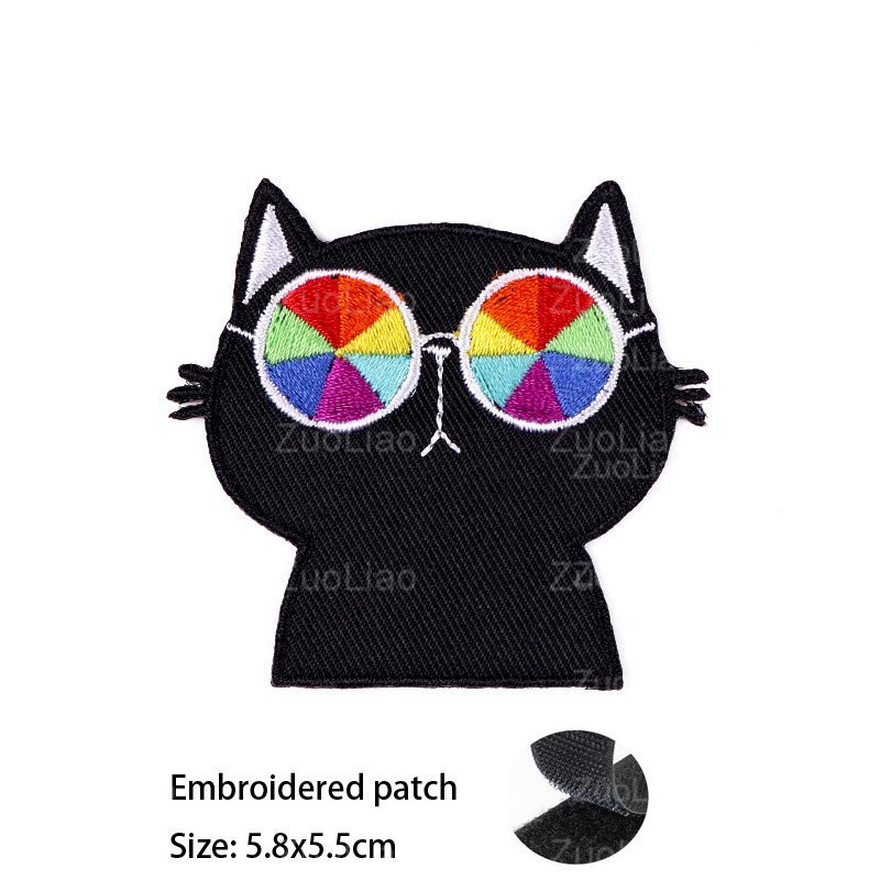 Huy Hiệu Dán Cánh Tay Bằng pvc Hình Mèo Chiến Thuật Dễ Thương Dán Cánh Tay polizei