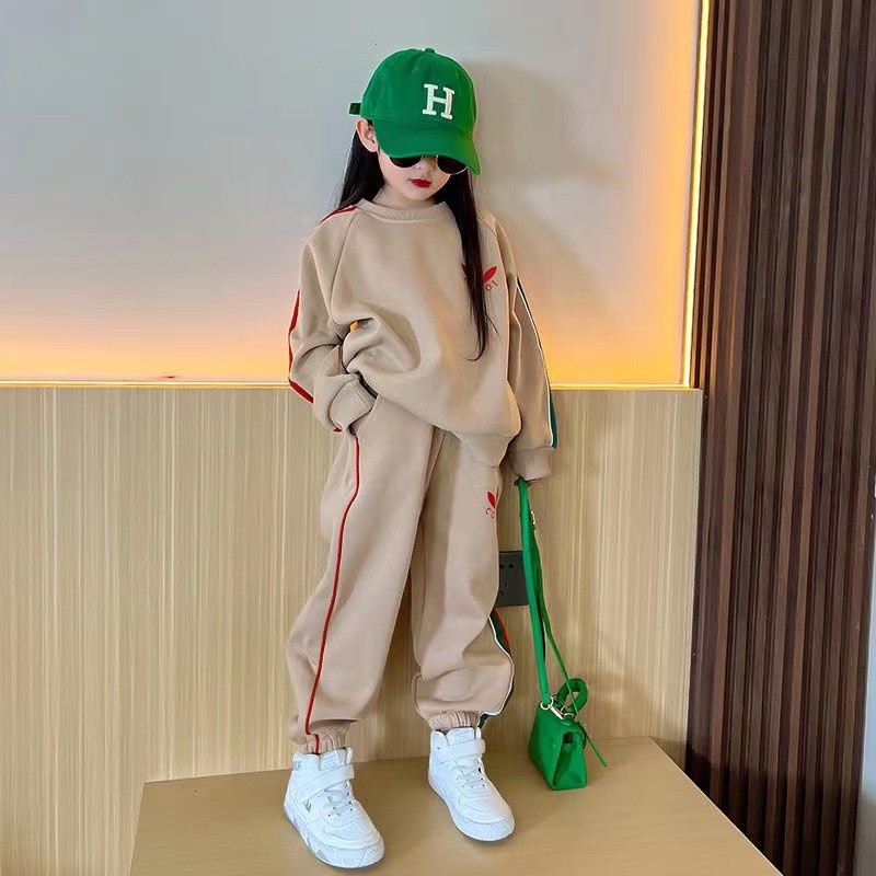 Bộ Đồ Thời Trang Xuân Thu Hai Món Phong Cách Hàn Quốc Cho Bé Gái 120-170cm