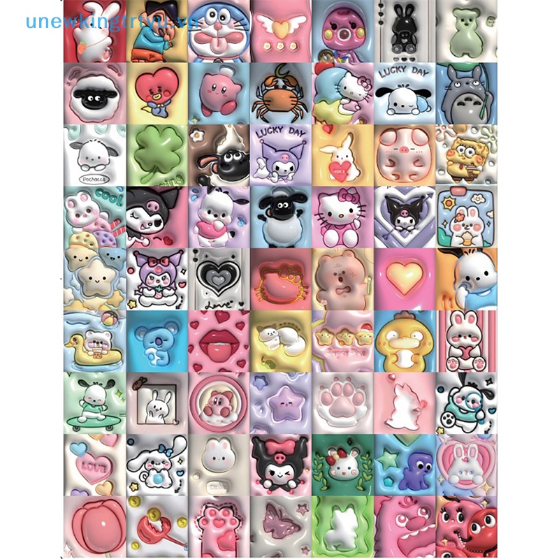 Unewtyu Set 100 Sticker 3d Hình kuromi my melody Dễ Thương vn