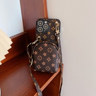 For IPhone 15 Promax Coin Purse Card Insert Leather Bag Phone Case 14 15 Plus 13 12 11 Pro Max Xsmax X Xr Xs Max 7 8 Plus 15promax 14promax With a lanyard Soft Cover