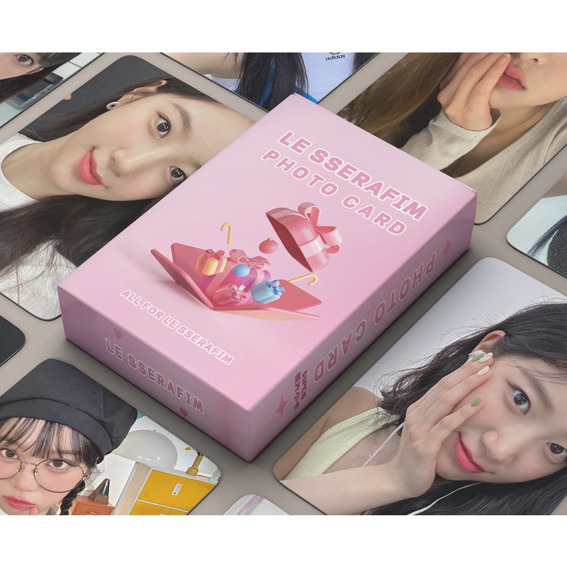 Set 50-55 Tấm Thẻ Hình lomo Nhóm Nhạc le sserafim