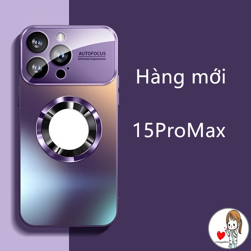 Sang Trọng Ốp Điện Thoại pc Cứng Chống Sốc Mặt Nhám Tích Hợp Sạc Không Dây Cho iphone 14 13 promax 14 plus
