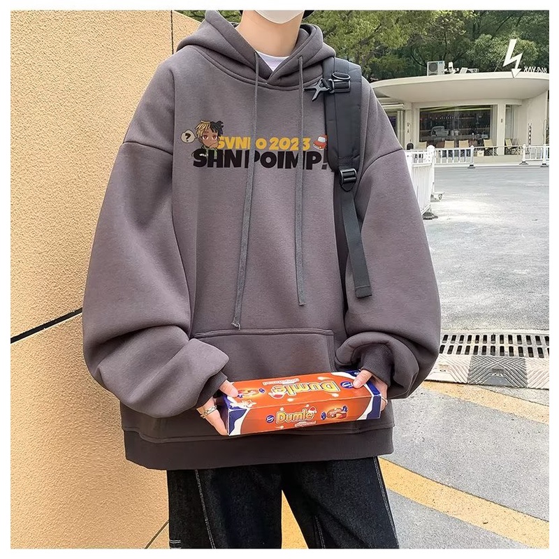 Áo Hoodie Nỉ Dáng Rộng In Chữ Phong Cách hip hop Nhật Bản Thời Trang Cho Nam Và Nữ Cỡ m-5xl