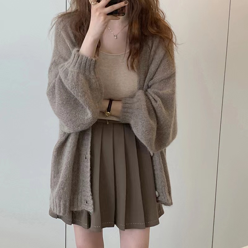 KIKONEY SHOP  Áo Len áo khoác cardigan áo cardigan Thời trang hàn quốc  Chất lượng cao Thời trang Phong cách Thanh lịch A91KAB6 36Z230909