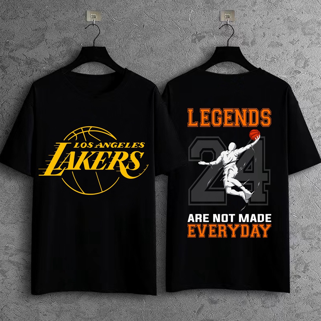 Áo Thun NBA Lakers Black Mamba Kobe Bryant Hip Hop Short Sleeve T-Shirt Men's and Women's Cotton Clothing