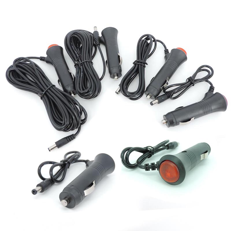 Dây Cáp Nguồn dc 12v 24v 2.1x5.5mm 0.5m - 5m vnk2 Cho Xe Hơi