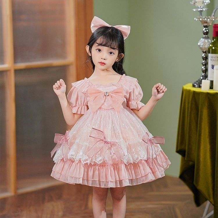 Đầm Công Chúa Phong Cách lolita Xinh Xắn Cho Bé Gái