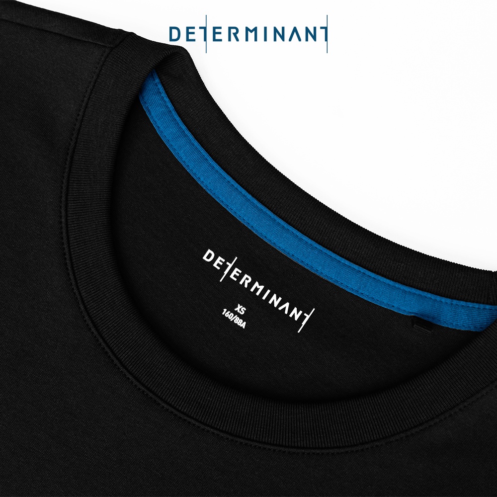 Áo thun nam Determinant thấm hút tốt mềm mại -  màu Đen