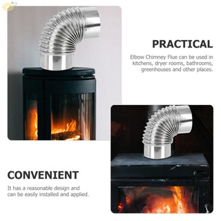 【VARSTR】Elbow Pipe Chimney Elbow Fitting Liner Multi Flue Outdoor Camping Pipe
