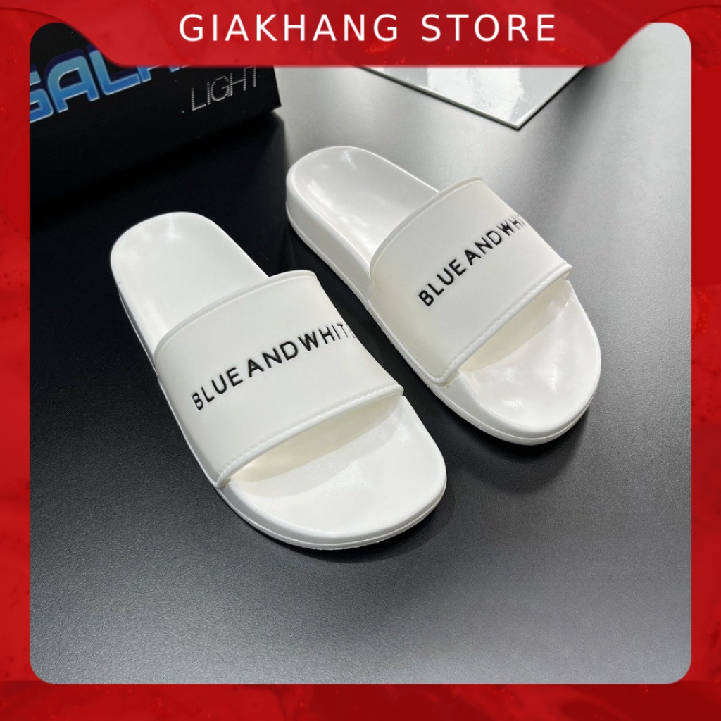 Dép Quai Ngang Blue And White - Dép ulzzang Nam Nữ phong cách Hàn Quốc