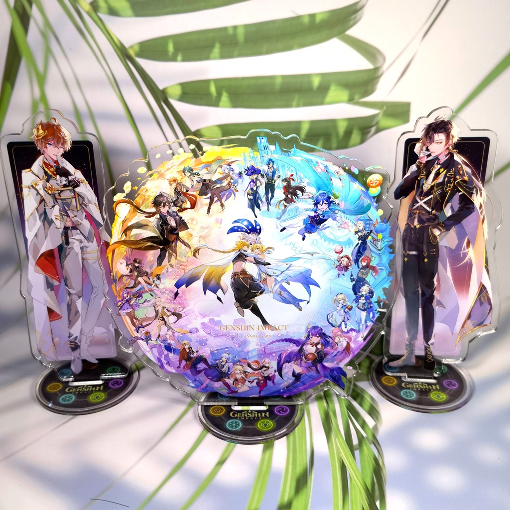 Mô hình Standee Anime Figure Genshin Impact Zhongli Ayato Venti Xiao Yae Miko Diluc Cute phụ kiện tr