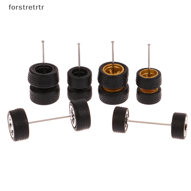 Forstretr 1 Bộ Bánh Xe 10.8 / 12.8mm 1 / 64 Bằng Hợp Kim Màu Bạc Có Thể Tháo Rời bsc-a Chuyên Dụng