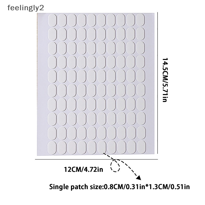 Set 100 Băng Keo Hai Mặt Trong Suốt Dùng Trưng Bày Móng Tay Giả