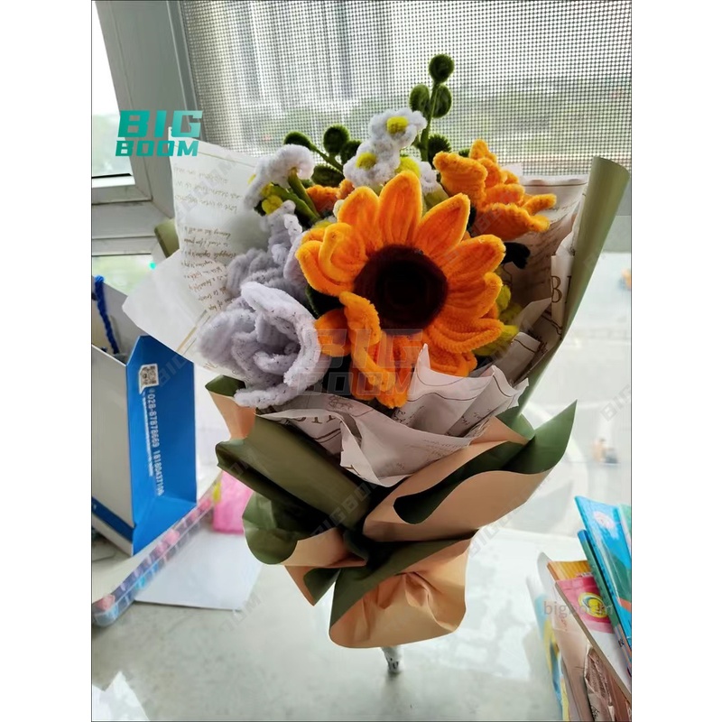 Set kẽm nhung làm hoa hướng dương/quà tặng cô giáo