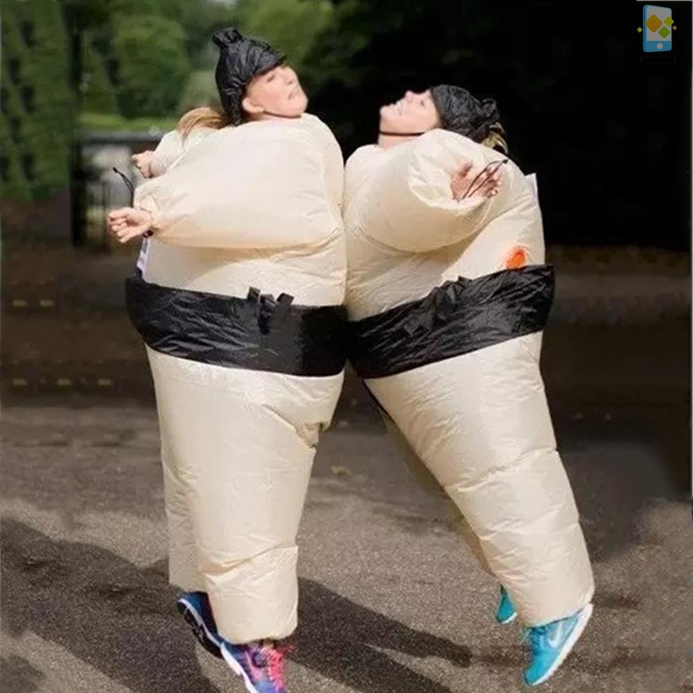 Deceal Trang Phục Hóa Trang sumo Bơm Hơi Đáng Yêu Có Thể Bơm Phồng Lạ Mắt Cho Người Lớn 1 Tuổi halloween