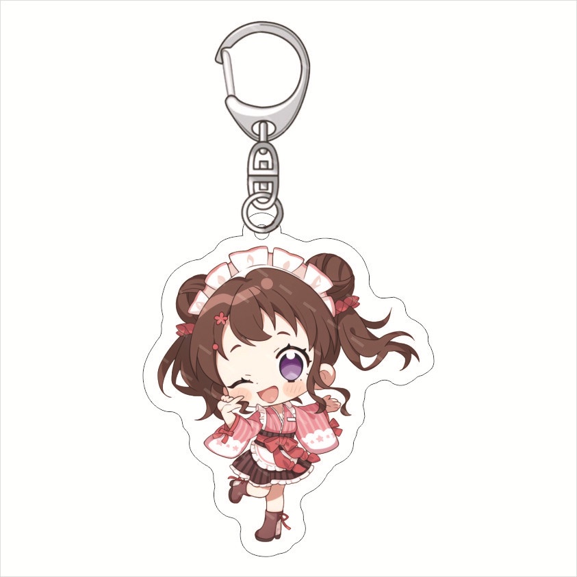 Ye bang dream poppin Móc Khóa acrylic Dễ Thương Làm Quà Tặng Móc Khóa Túi Xách