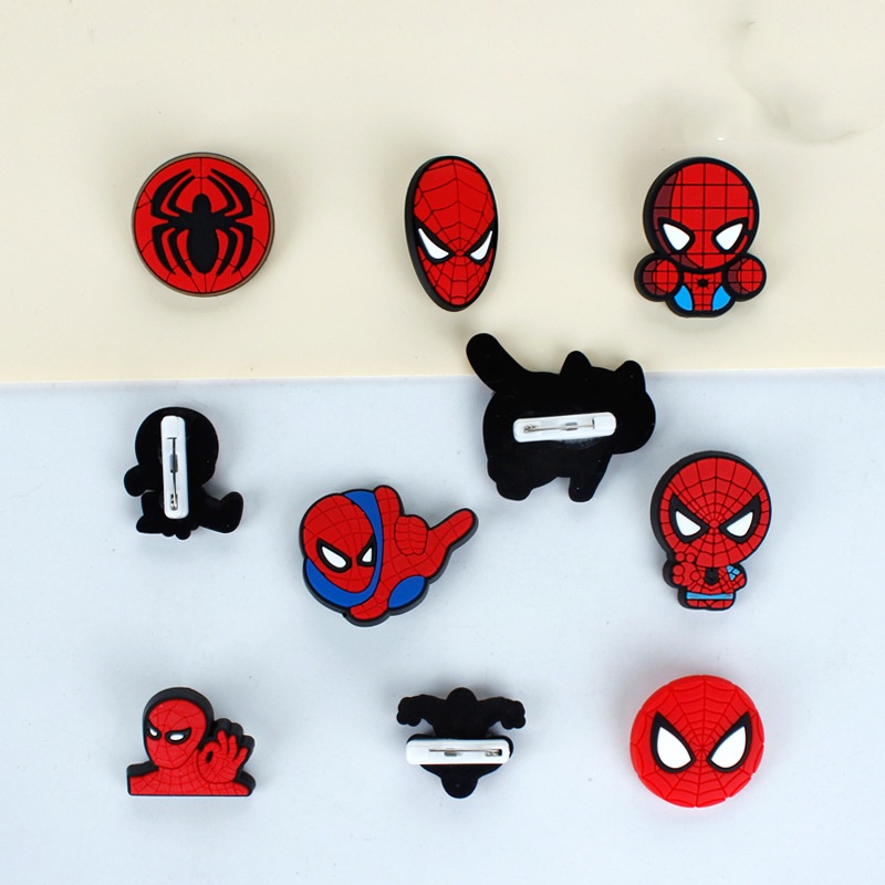 1 Ghim Cài Áo Nhỏ Hình Người Nhện Hoạt Hình Nhật Bản Dễ Thương Trang Trí Túi Xách / Đeo Cổ