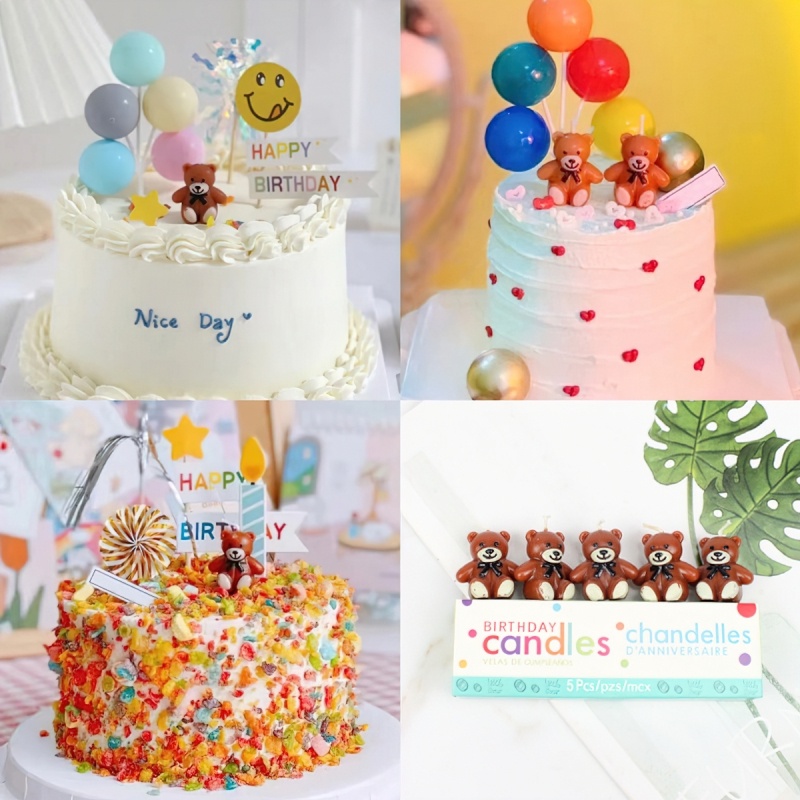 Nến sinh nhật hình chú gấu dễ thương,nến gấu trang trí bánh kem-BOMME