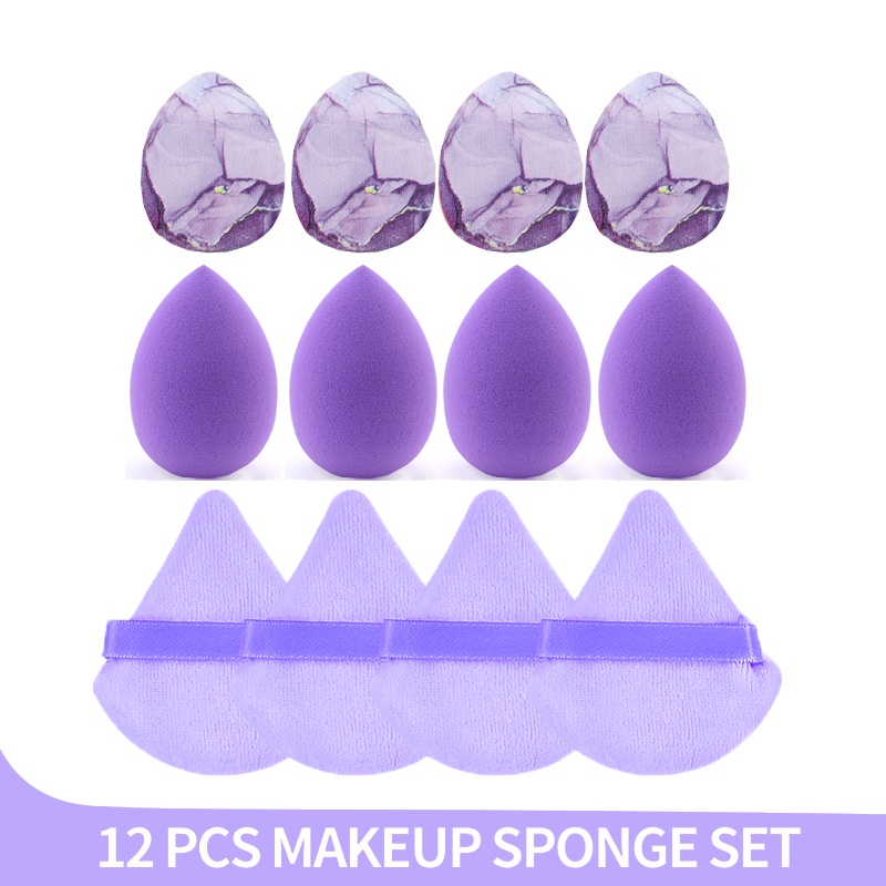 Set 12 Mút Trang Điểm Tán Kem Nền Che Khuyết Điểm