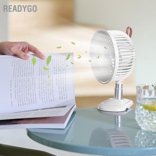 Readygo kẹp trên quạt điều chỉnh 360 độ sạc usb 3 chế tốc luồng gió mạnh chắc chắn bàn nhỏ