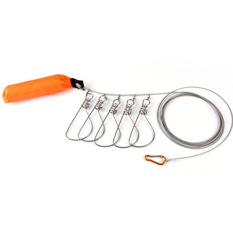 Dây Khóa Phao Câu Cá 5m Bằng Thép Không Gỉ
