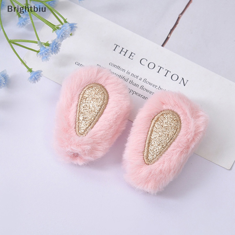 Set 2 Băng Đô Tai Thỏ Bông cotton Lấp Lánh Trang Trí Cho Búp Bê / Quần Áo diy