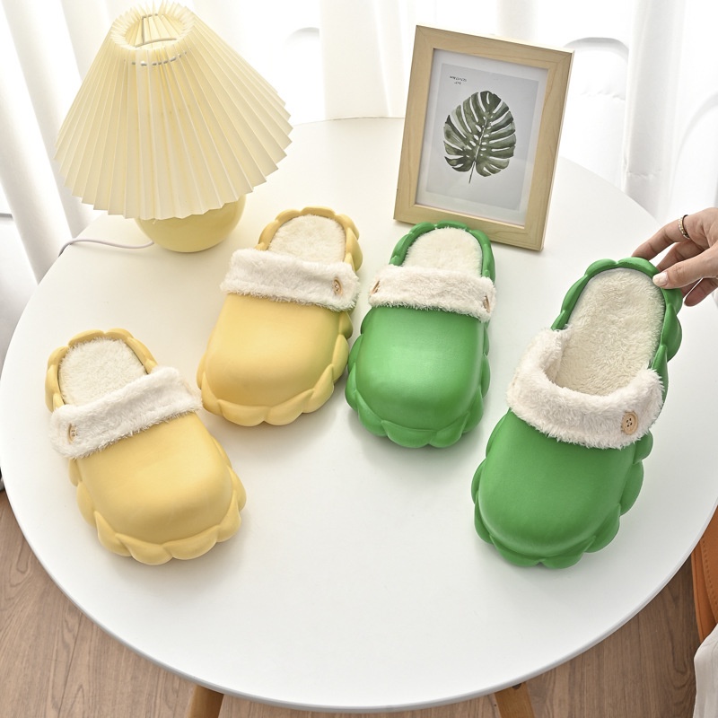 🤩sản phẩm mùa đông mới🤩Dép Bông Cotton Đi Trong Nhà Đế Dày Giữ Ấm Mùa Thu Đông Có Thể Tháo Rời Cho Cặp Đôi