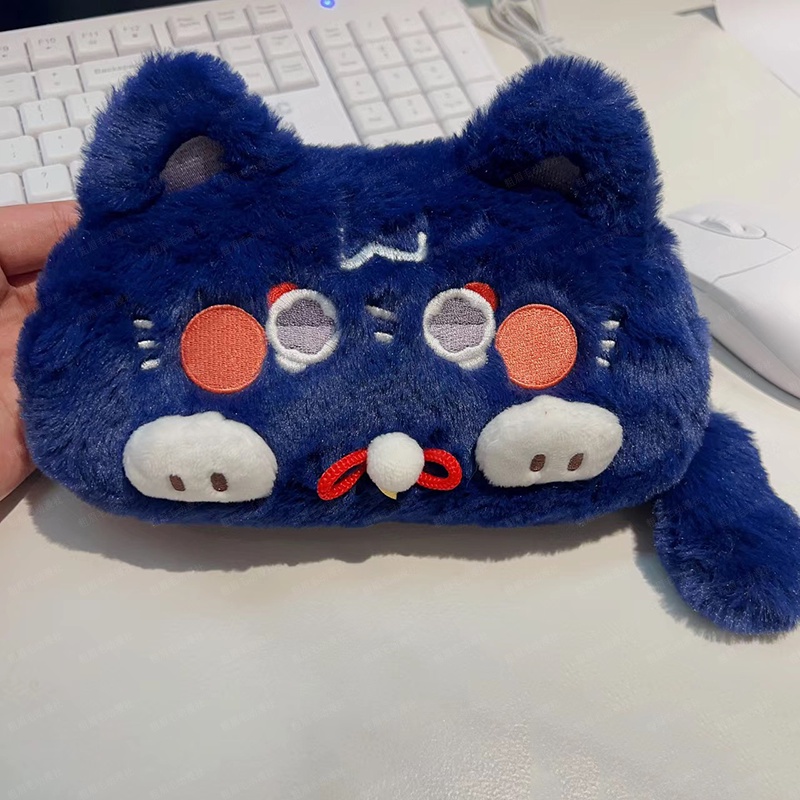 Genshin Wanderer Pencil CaseHộp Đựng Bút Chì Văn Phòng Phẩm Hình Mèo yuanshen Wander