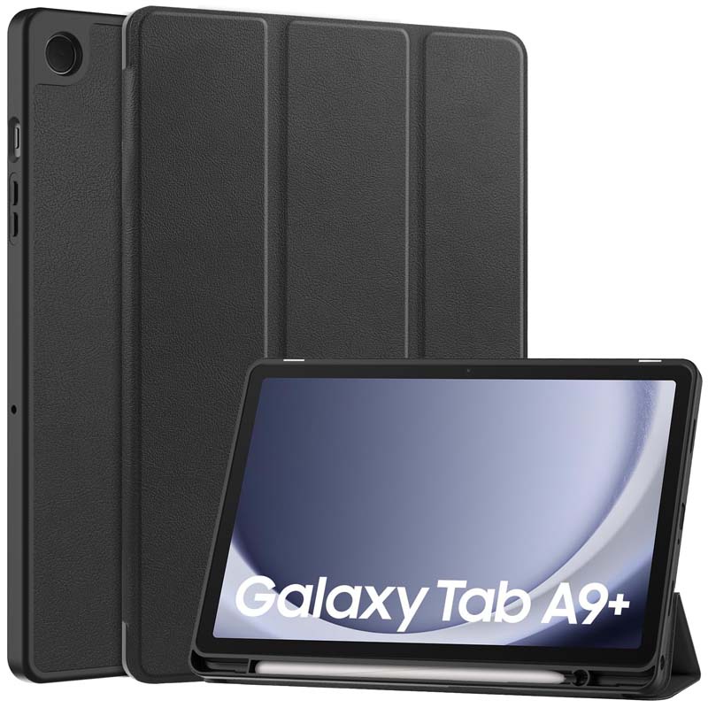 Bao Da pu + tpu Dẻo Nắp Gập Chống Sốc Kèm Ngăn Đựng Bút Cho Samsung Galaxy Tab A9+ SM-X210 X216 X218 case a9plus 11 inch Giá Đỡ cover