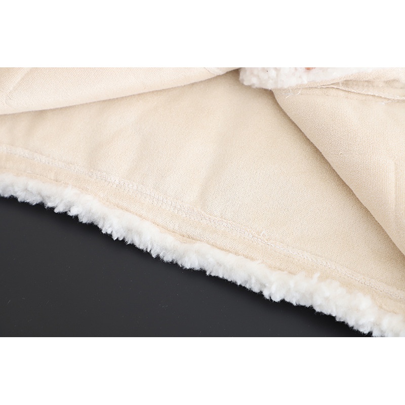 Áo Khoác Nhung Lông Xù Phối Màu Tương Phản Phong Cách Hàn Quốc Thời Trang Thu Đông Dành Cho Bé Gái