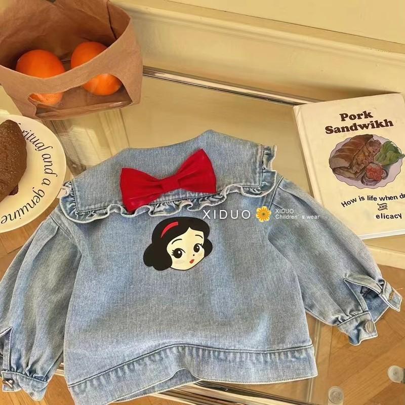 Áo Khoác denim In Họa Tiết Hoạt Hình Đáng Yêu Thời Trang Xuân Thu Phong Cách Hàn Quốc Cho Bé Gái 23