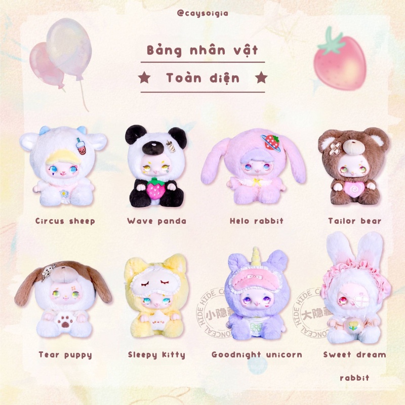 S145 - Hộp nhân phẩm blindbox gấu bông Kimmon sinh vật kỳ diệu làm quà tặng sinh nhật, kỉ niệm - Cây Sồi Già