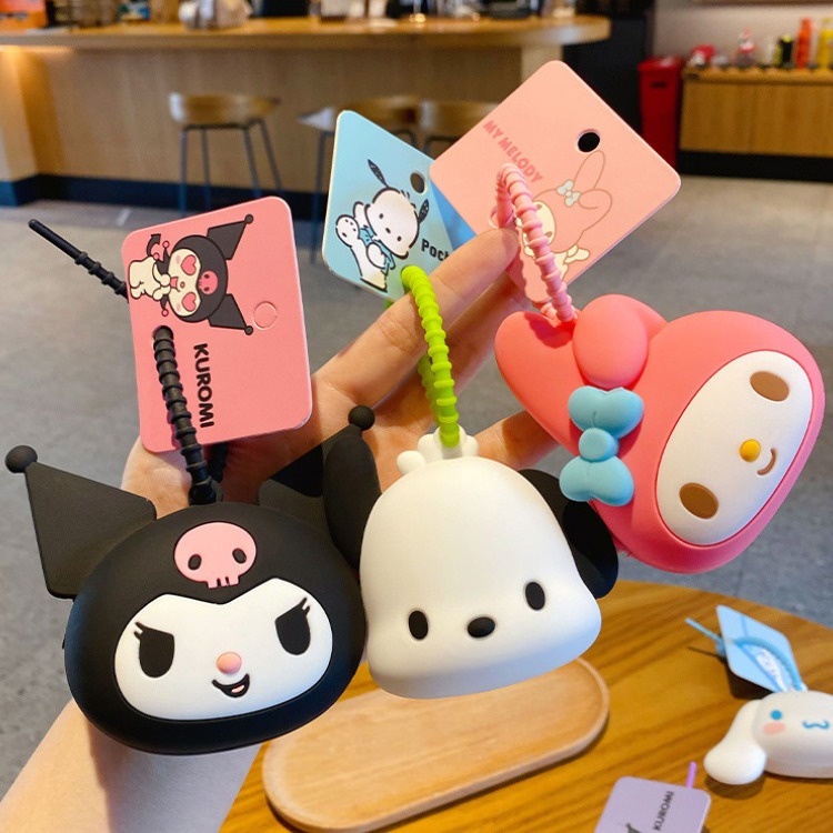 Sanrio Móc Khóa Đựng Tiền Xu Đa Năng Hình Chú Chó Tai To Dễ Thương