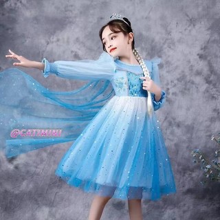CATIMINI Váy công chúa Elsa đông lạnh trang phục Halloween váy sinh nhật