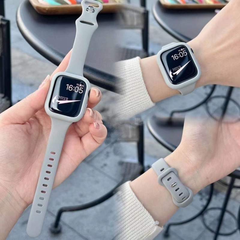 Silicone Dây Đeo Đồng Hồ Bằng Silicon Kích Thước 40mm 41mm 42mm 44mm 45mm 49mm 38mm Cho iwatch ultra series 8 7 6 se 5 4 3