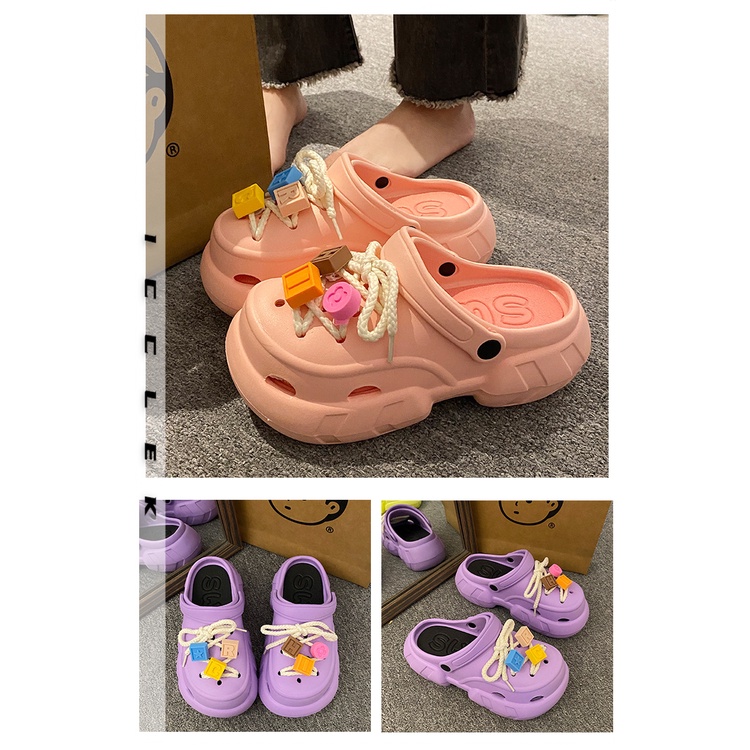 ICCLEK dép cross sandal nữ dép đi biển dép đế cao Thoải Mái Xinh Xắn  FDL2390JD5 36Z230908