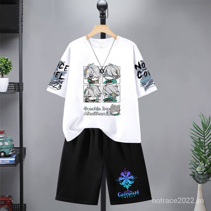 ★Genshin Impact★Hutao & klee & yae miko Bộ Quần Áo Hai Chiều Mát Mẻ Thời Trang Mùa Hè Dành Cho Học Sinh
