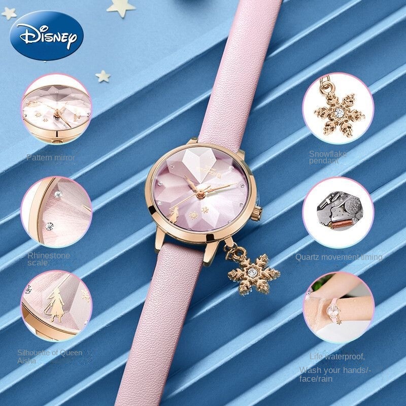 Disney Đồng Hồ quartz Chống Thấm Nước Hình Băng Và Tuyết odyssey Thời Trang Cho Nữ - Thiết Kế Độc Đáo Cho Nữ Sinh Trung Học
