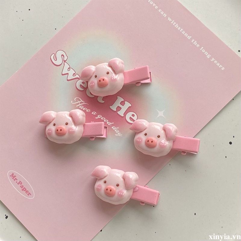 🌺🌺Kẹp Tóc Mái Mỏ Vịt Hình Heo Má Hồng Ngọt Ngào Đáng Yêu Dành Cho Nữ