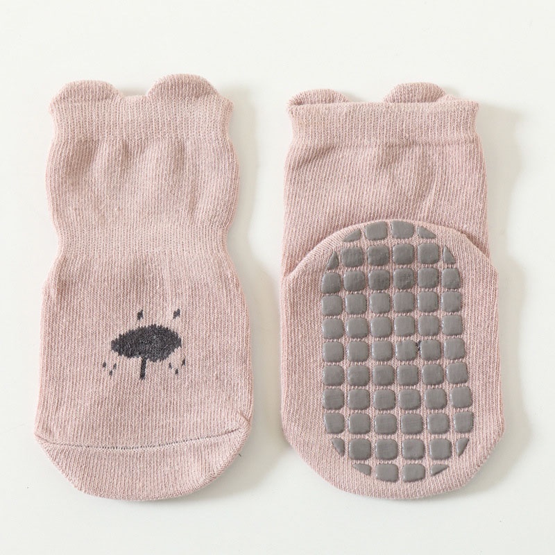 Vớ cotton Mềm Thoáng Khí Chống Trượt Co Giãn In Họa Tiết Hoạt Hình Dễ Thương Cho Bé