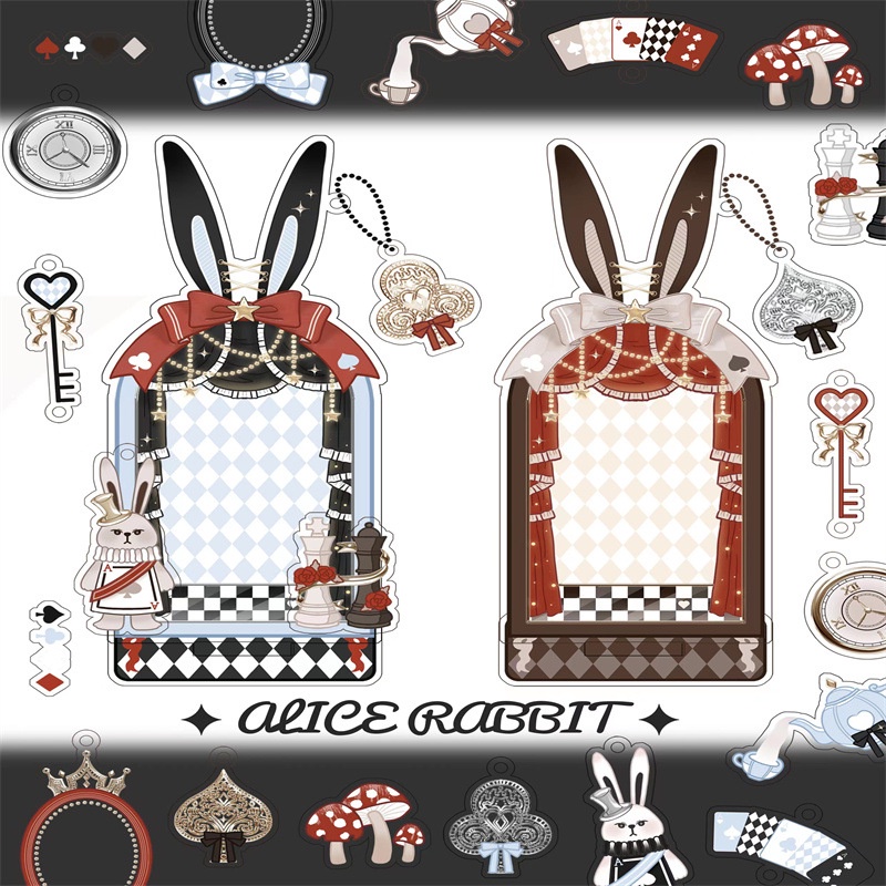 Khung Ảnh Để Bàn 3 inch Bằng acrylic Mềm Hình Thỏ alice Đáng Yêu