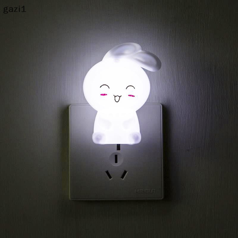 Đèn Ngủ led Hình Thỏ Hoạt Hình Dễ Thương Có Công Tắc Đầu Giường Cho Trẻ Em