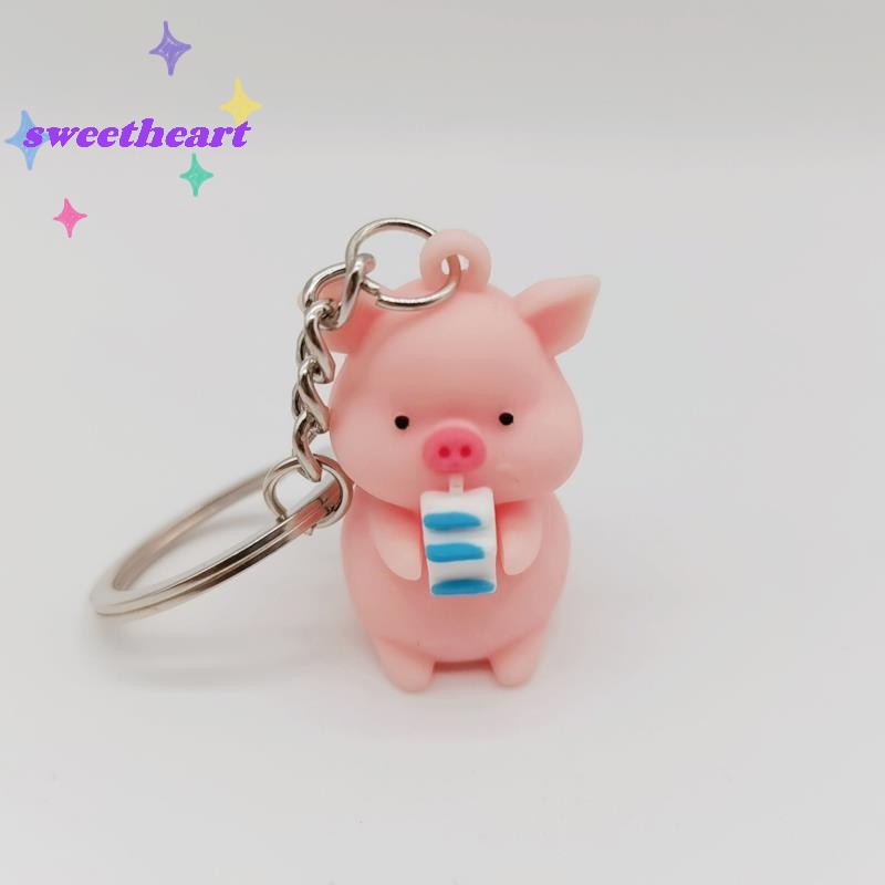 Móc Khóa Hình Heo Hồng / Heo Con / Áo Mưa Dễ Thương