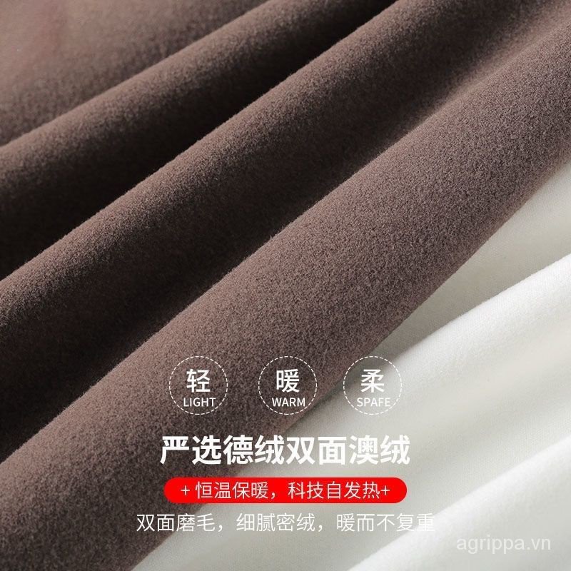 Áo Thun Tay Dài Cổ Cao Lót Lông Cừu Dày Màu Trơn Giữ Ấm Mùa Thu Đông Cho Nam