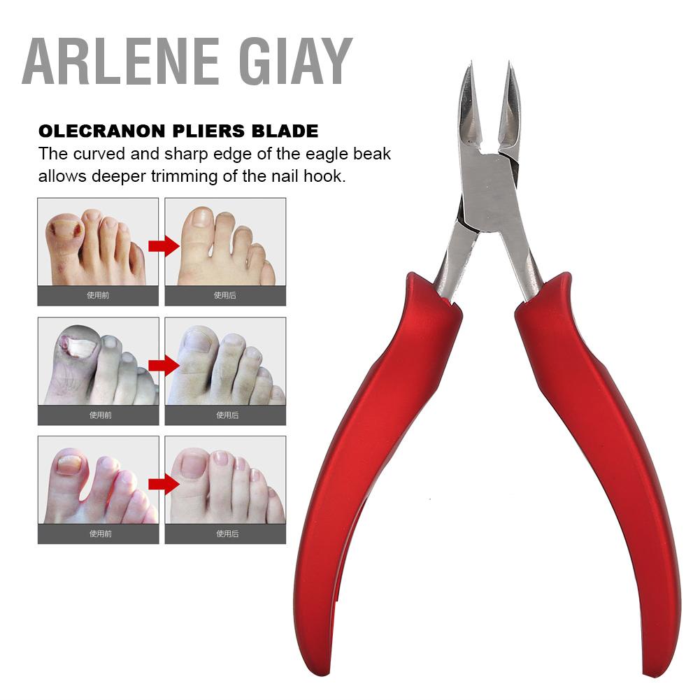 Arlene Giay Máy cắt móng chân bằng thép không gỉ Loại bỏ da chết Kềm