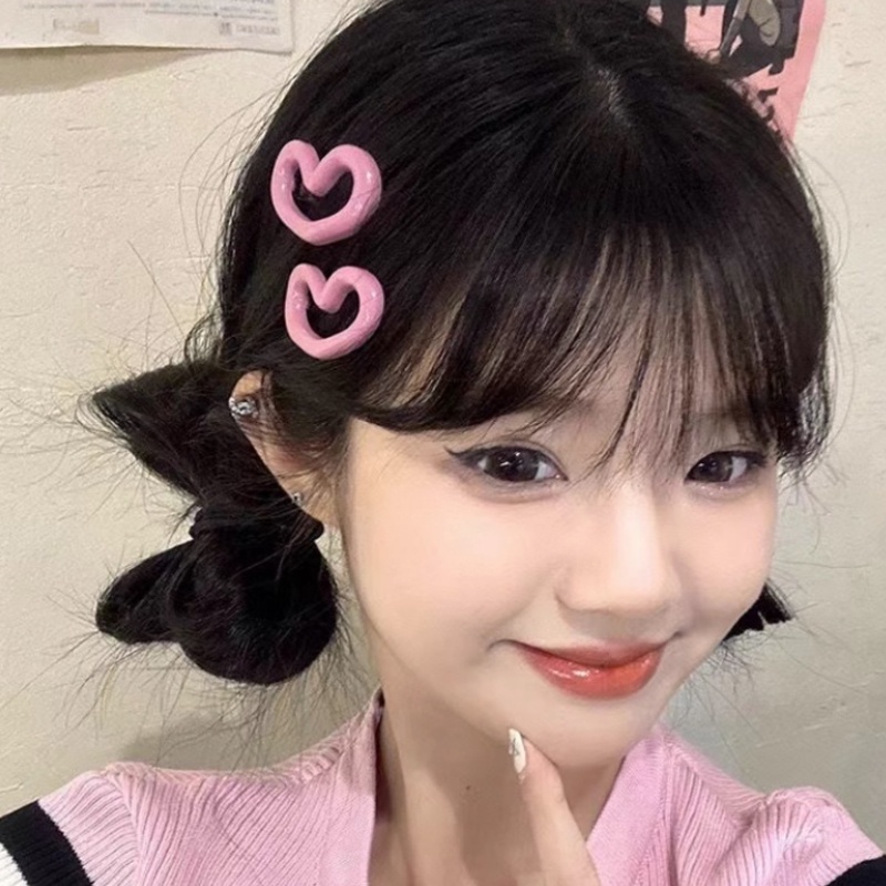 Set 2 Kẹp Tóc Hình Trái Tim Xinh Xắn Cho Nữ